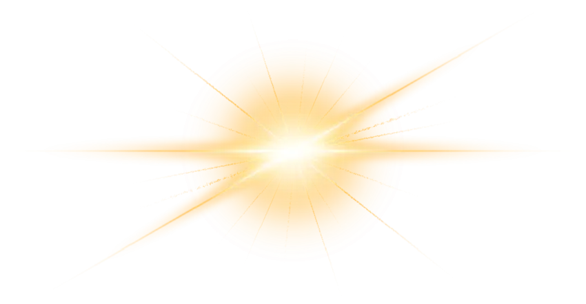 Golden Lens Flare Realistic Burst Light PNG Background