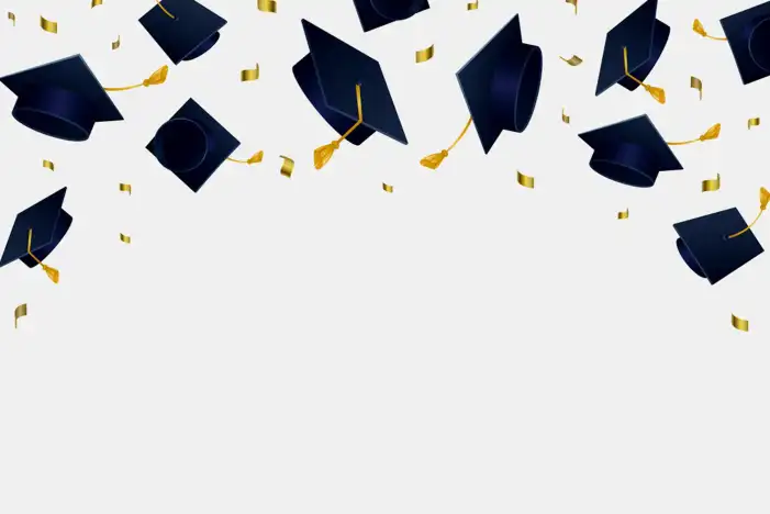 Graduation  Cap And Diploma With Confetti Background HD Images