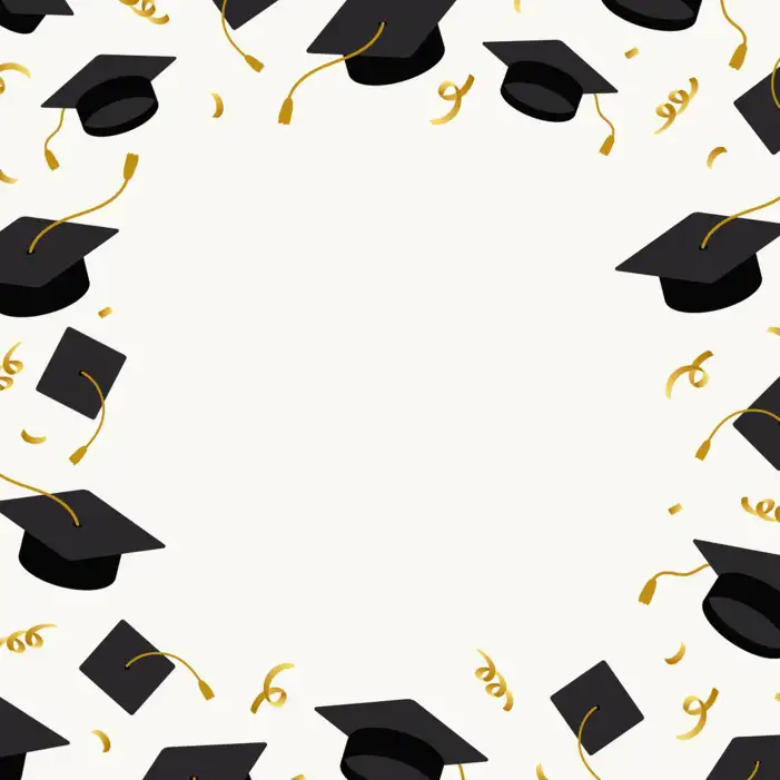 Graduation  Cap And Diploma With Confetti Background HD Images