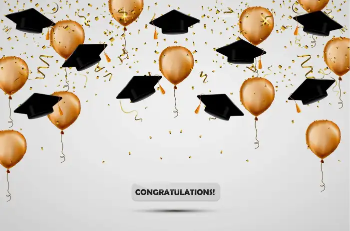 Graduation  Cap And Diploma With Confetti Background HD Images