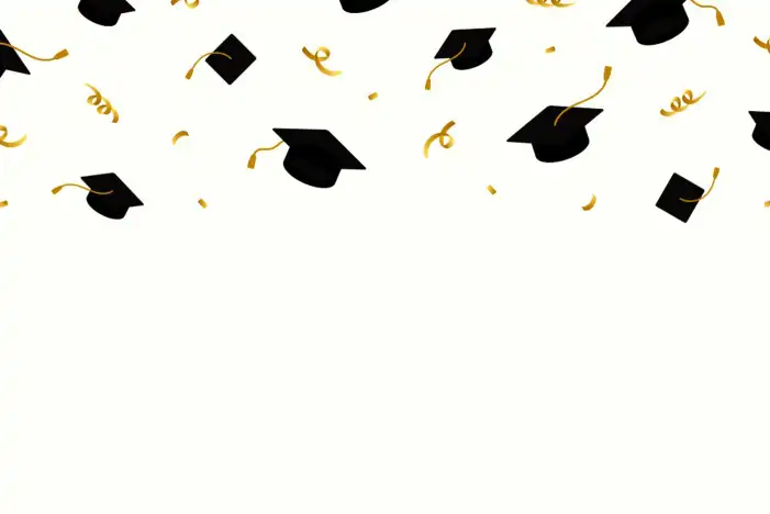 Graduation  Cap And Diploma With Confetti Background HD Images