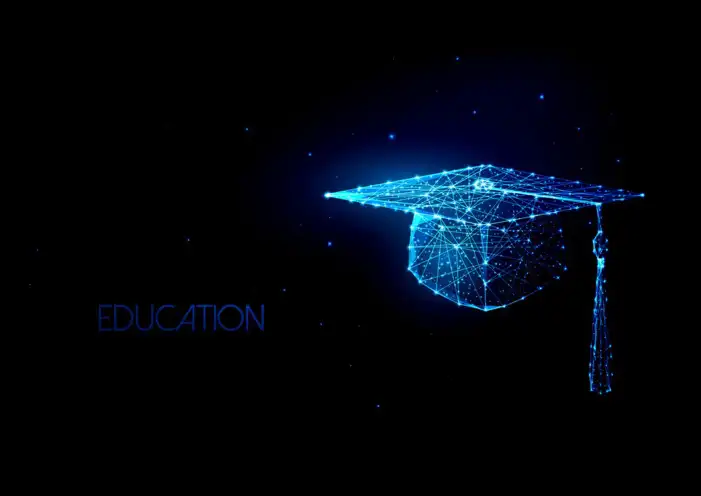 Graduation Cap Black Blue Background HD Images