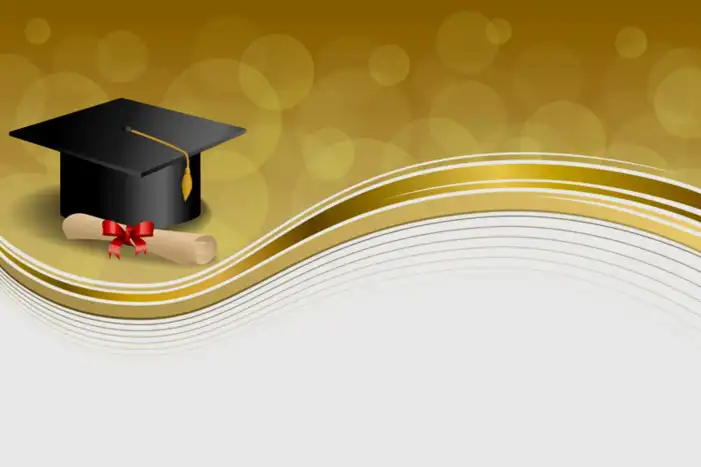 Graduation Cap Diploma Golden Powerpoint Background HD Images