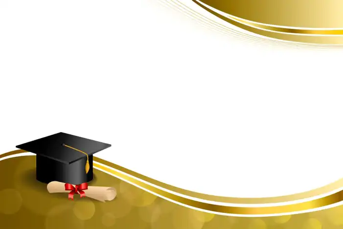 Graduation Cap Diploma Golden Powerpoint Background HD Images