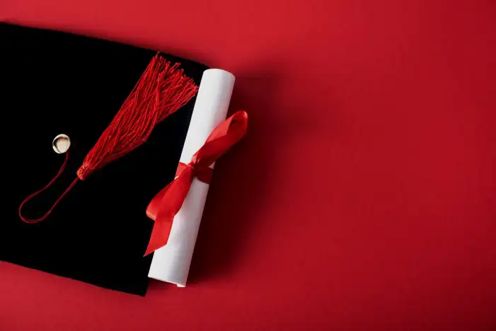 Graduation Cap Red Background HD Images