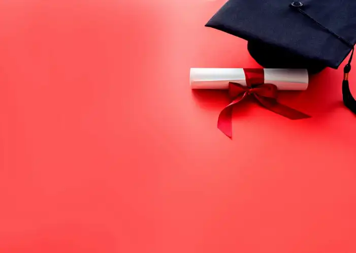 Graduation Cap Red Background HD Images