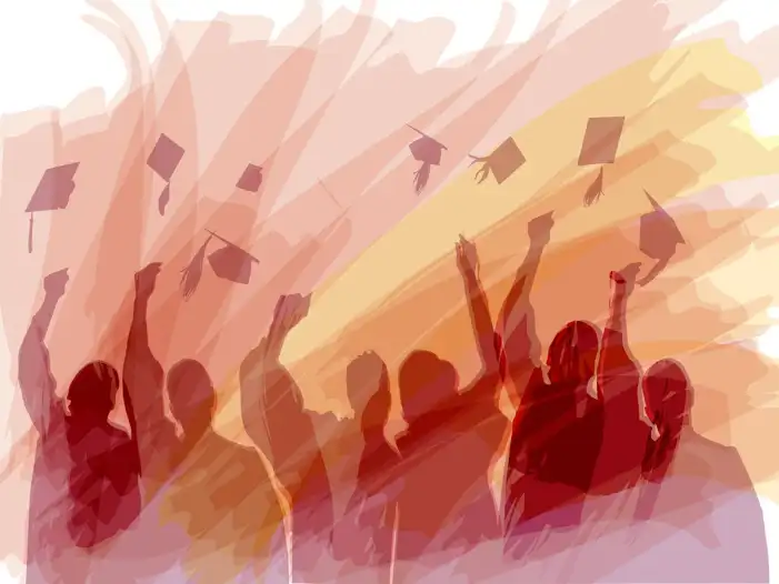 Graduation People Throwing Caps In The Air Background HD Images