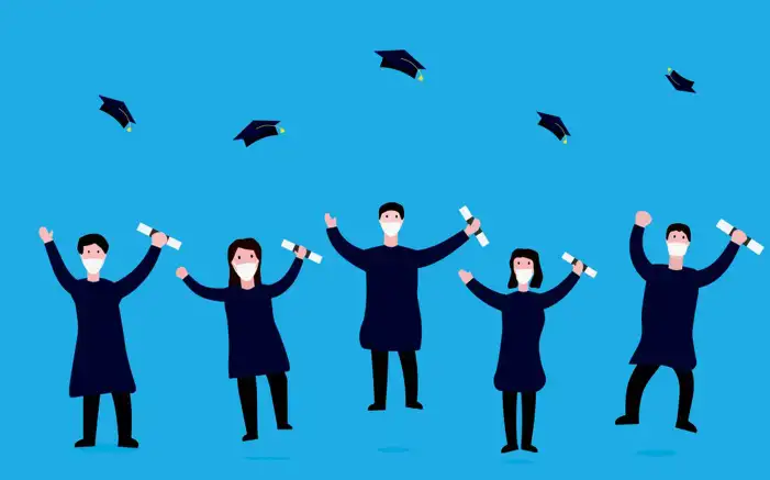 Graduation People Throwing Caps In The Air Background HD Images