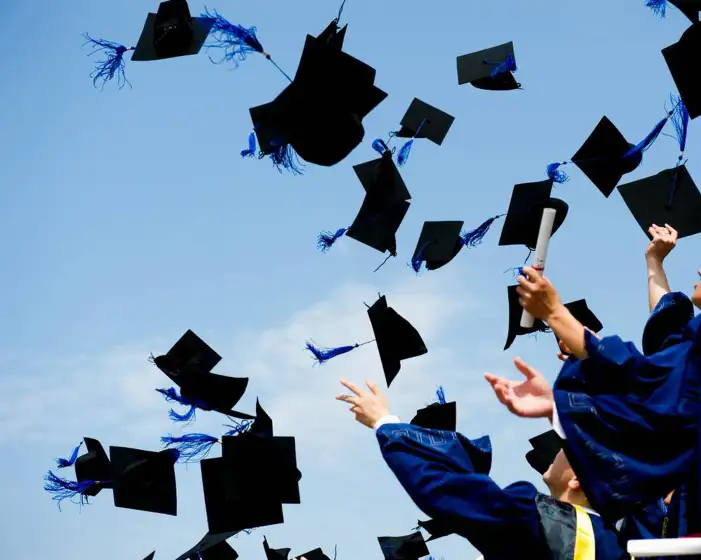 Graduation People Throwing Caps In The Air Background HD Images