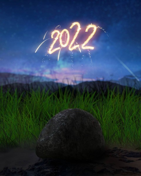 Grass Happy New Year 2022  PicsArt Editing Background