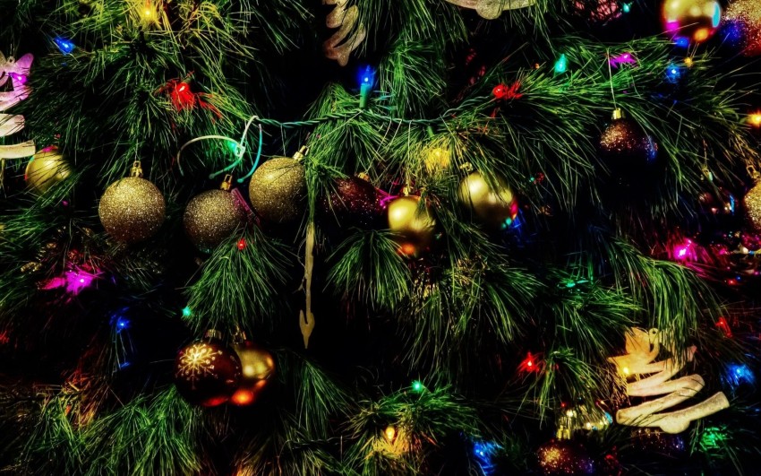 Green Christmas Tree Background HD Download