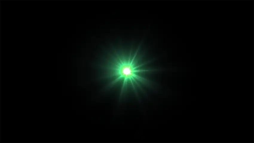 Green Colorful Lens Flare PNG Photos