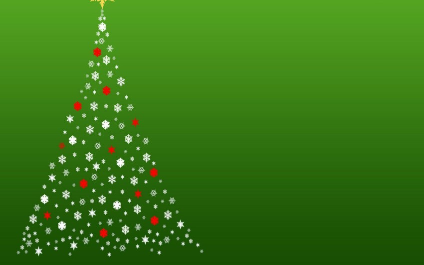 Green Merry Christmas Full HD Background Wallpaper