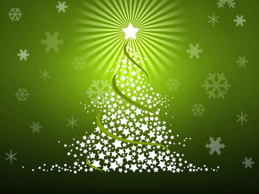 Green Merry Christmas HD Background Wallpaper Image