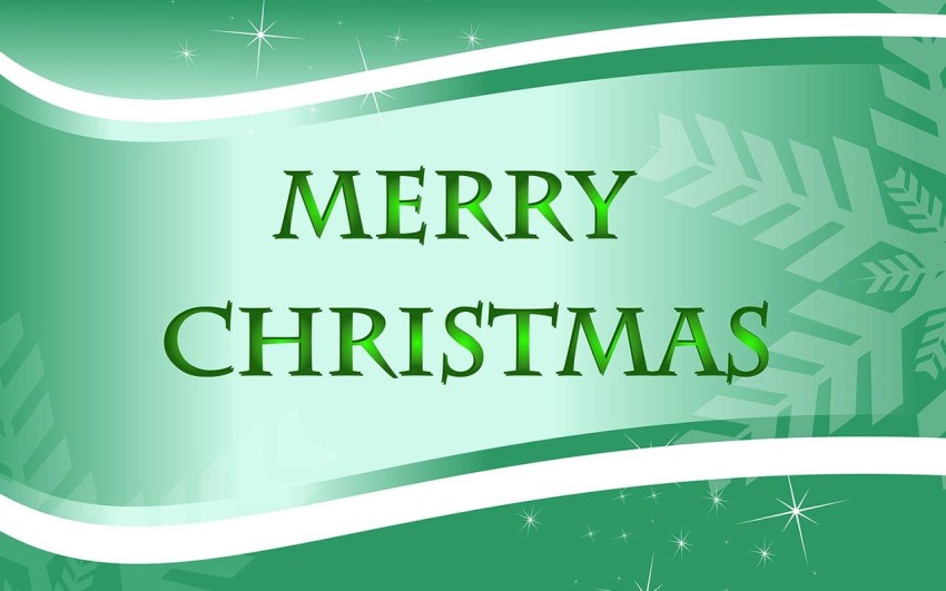 Green Merry Christmas HD Background Wallpaper Image