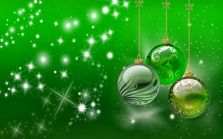 Green Merry Christmas HD Background Wallpaper Image