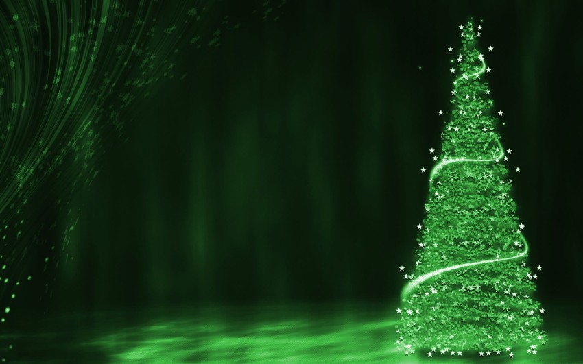 Green Merry Christmas HD Background Wallpaper Image