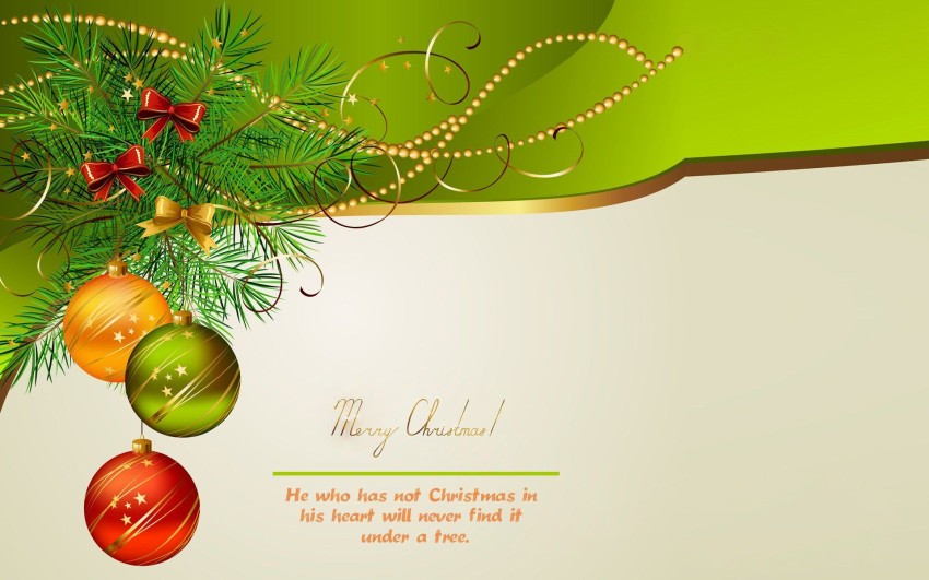 Green Merry Christmas HD Background Wallpaper Image