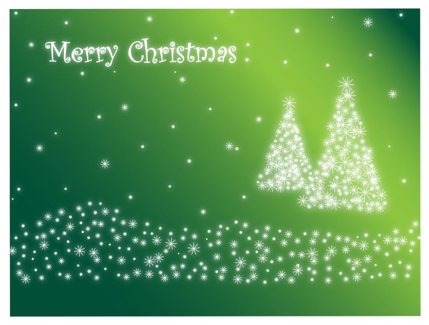 Green Merry Christmas HD Background Wallpaper Image