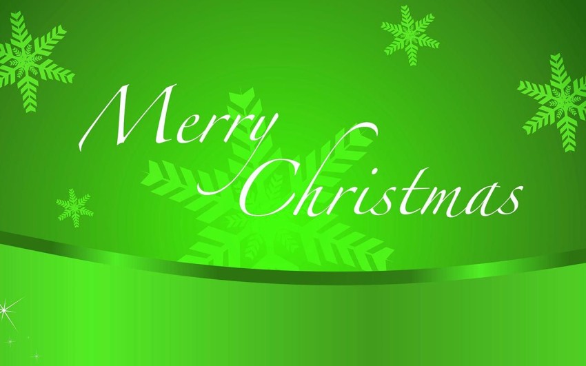 Green Merry Christmas HD Background Wallpaper Image