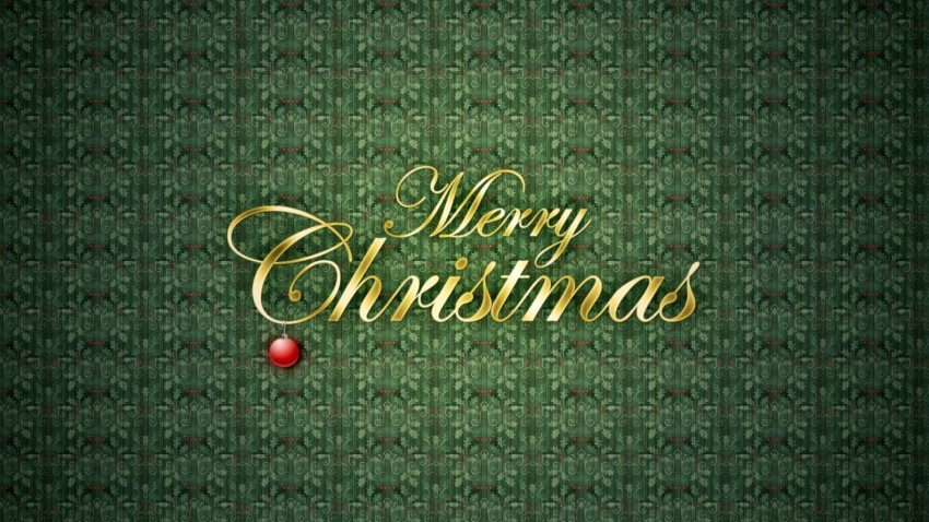 Green Merry Christmas HD Background Wallpaper Image