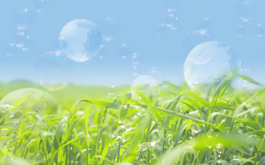 Green Nature Anime Field Background HD Download