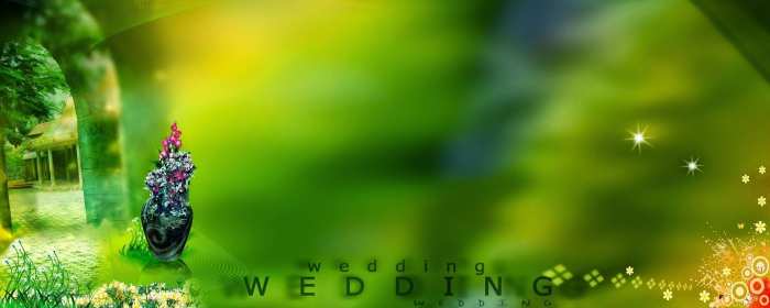 Green Nature Wedding Marriage Album Background HD