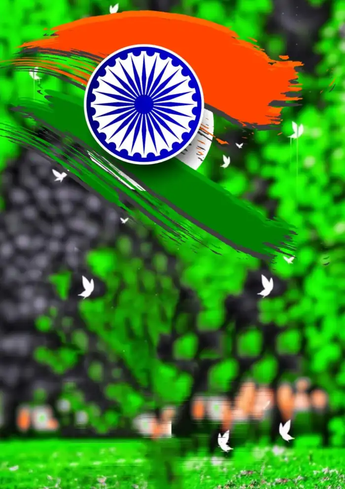 Green Tiranga  Independence Day 15 August Photo Editing Background