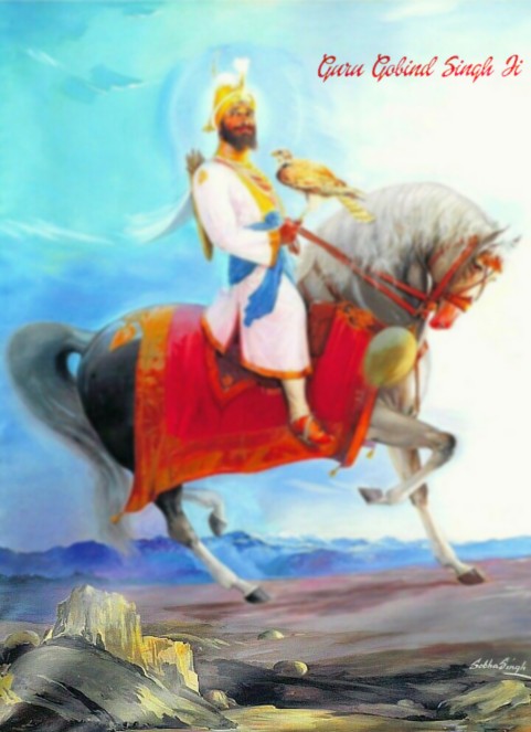 Guru Gobind Singh With Horse PicsArt Editing Background