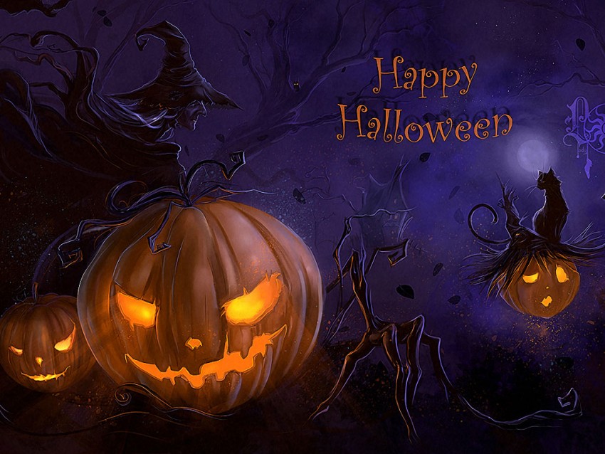 Halloween Banner HD Background Wallpaper Download