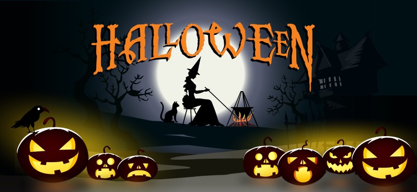 Halloween Banner HD Background Wallpaper Download