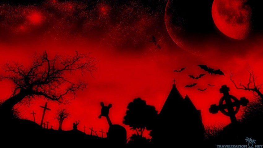 Halloween Red Wallpaper Background HD