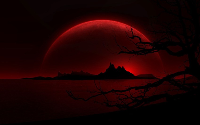 Halloween Red Wallpaper Background HD