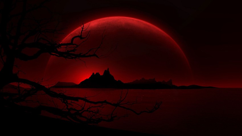 Halloween Red Wallpaper Background HD