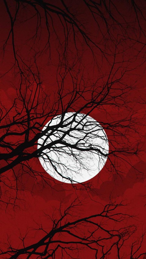 Halloween Red Wallpaper Background HD