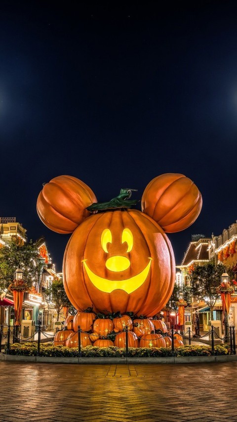 Halloween Street Background HD Wallpaper