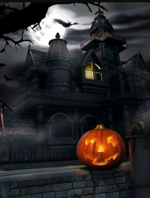 Halloween Street Background HD Wallpaper