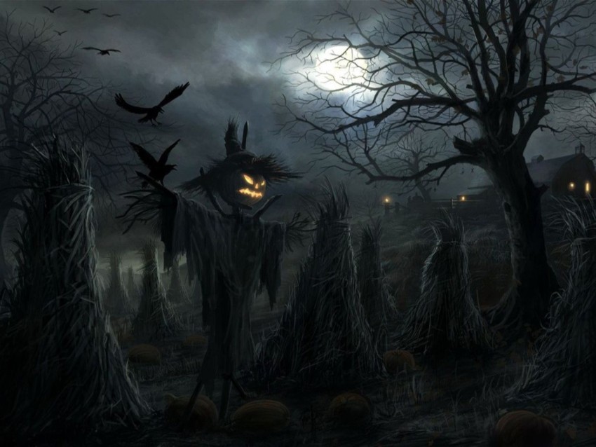 Halloween Street Background HD Wallpaper