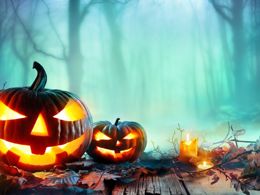 Halloween Street Background HD Wallpaper