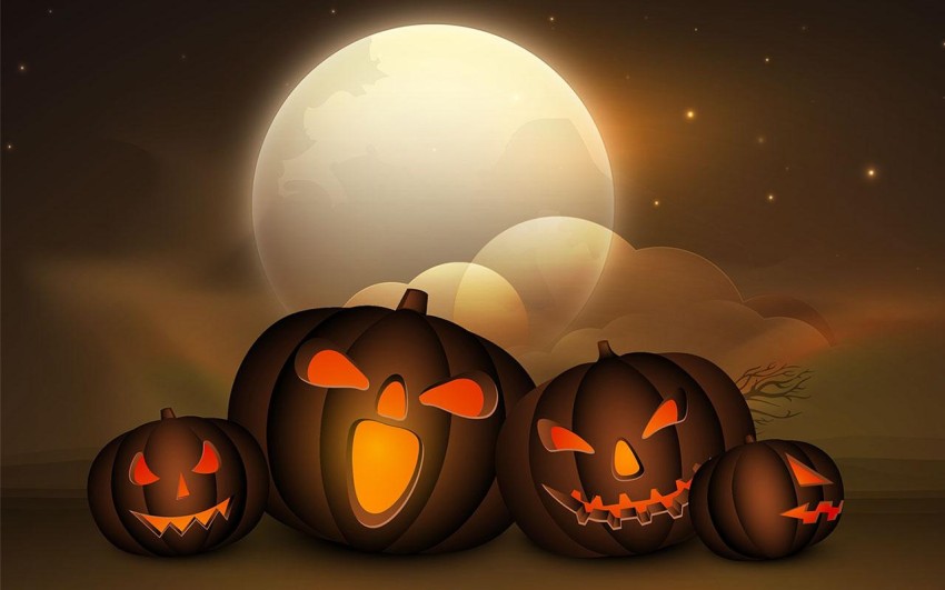 Halloween Street Background HD Wallpaper