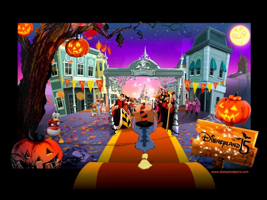 Halloween Street Background HD Wallpaper