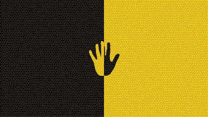 Hand Black And Yellow Background HD Wallpapers