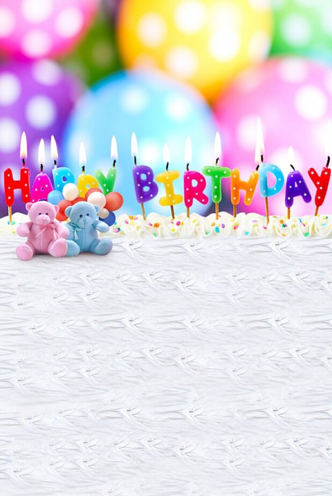 Happy Birthday Background With Candle