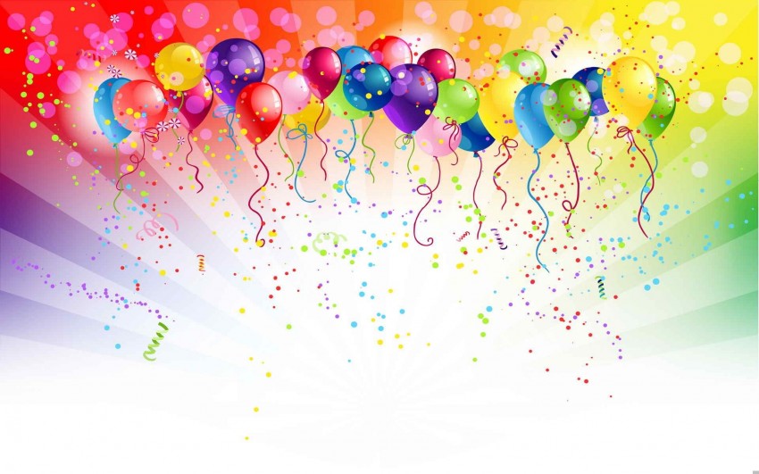 Happy Birthday Background With Balloon