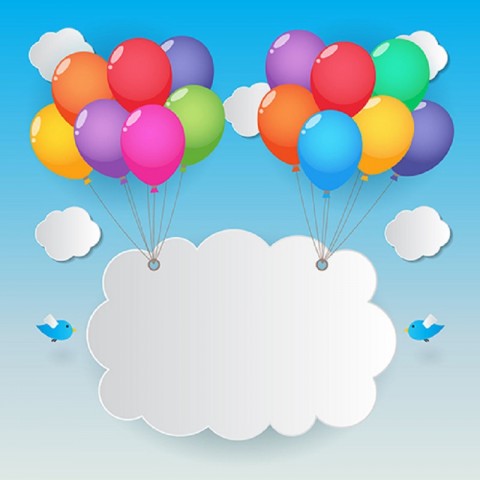 Happy Birthday Background With Balloon