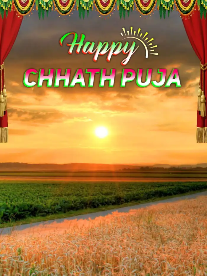 Happy Chhath Puja Sunset Sky Editing Background HD