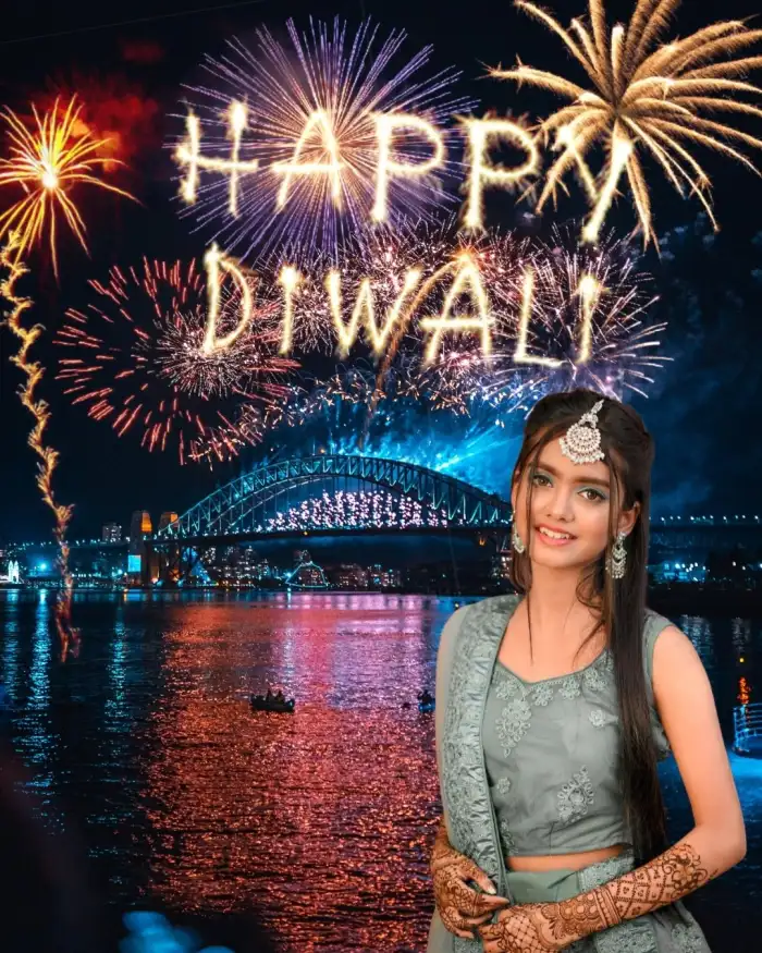 Happy Diwali Background HD With Girls