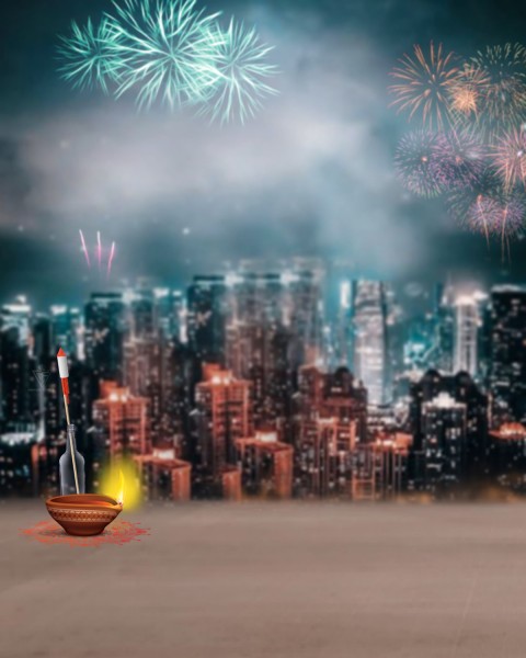 Happy Diwali City CB PicsArt Editing Background