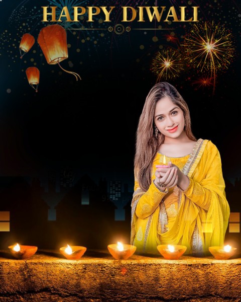 Happy Diwali Girl CB PicsArt Photo Editing Background