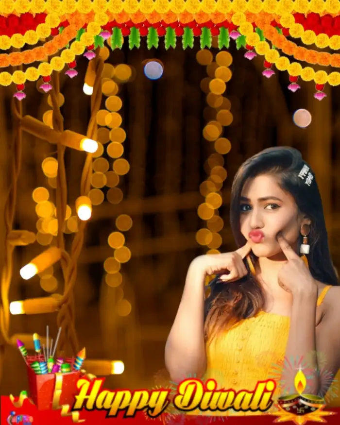 Happy Diwali Photo Editing Background  HD With Girls